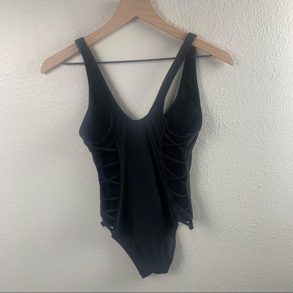 TINIBIKINI BLACK ONE PIECE SUIT WITH LACE …